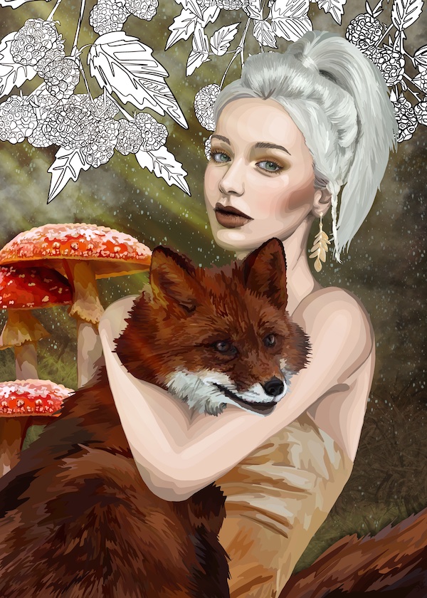 Digital Art - The Fox Friend - Sara Baptista
