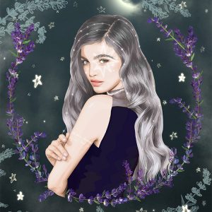 Digital Art- Stardust and Lavender Mist- Sara Baptista