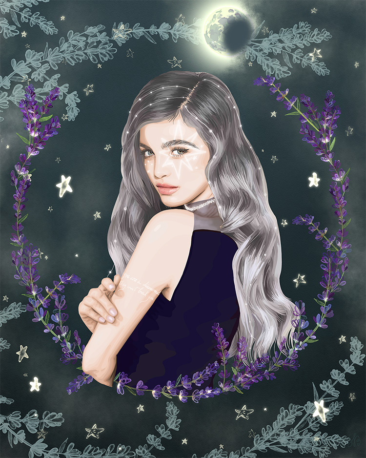 Digital Art- Stardust and Lavender Mist- Sara Baptista