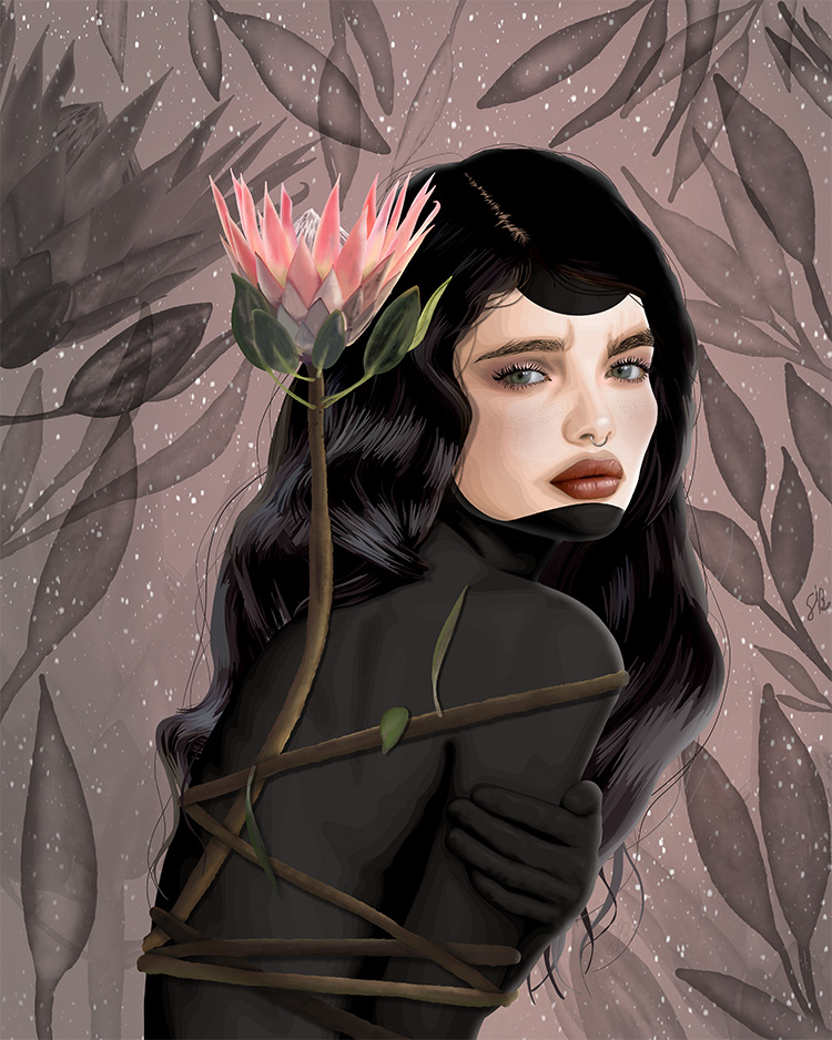 Digital Art-Trapped In Bloom-Sara Baptista